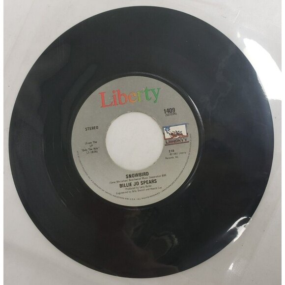 Record 45 RPM Vinyl  Billie Jo Spears- What The World Needs Now Is Love/Snowbird - Picture 2 of 4